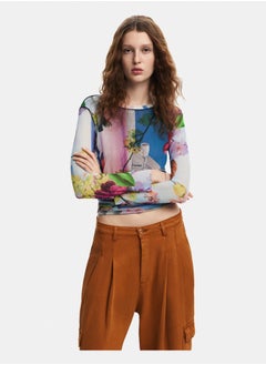 DESIGUAL Long-Sleeved T-Shirt With A Round Neck And Print Designed By M. Christian Lacroix

Fit: Regular
Print Designed By M. Christian Lacroix
Round Neck
Long Sleeve
Recycled Polyester  - Image 5