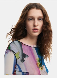 DESIGUAL Long-Sleeved T-Shirt With A Round Neck And Print Designed By M. Christian Lacroix

Fit: Regular
Print Designed By M. Christian Lacroix
Round Neck
Long Sleeve
Recycled Polyester  - Image 3