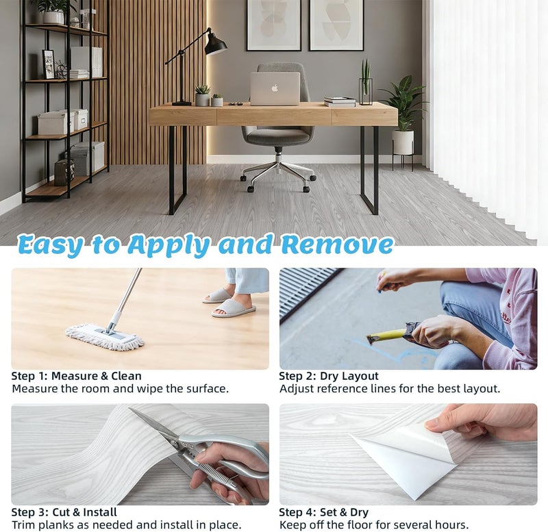 Art3d 15 m² Floor Tiles, Pack of 10 Luxury Vinyl Planks, Wood Look, Self-Adhesive and Waterproof Tile Stickers for Bedroom, Living Room, Kitchen, Maple - Image 2