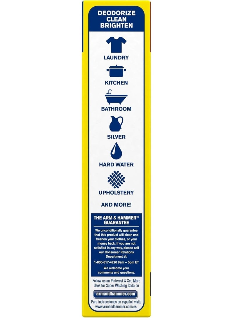ARM & HAMMER Super Washing Soda Household Cleaner and Laundry Booster, 55 oz Box - Image 3