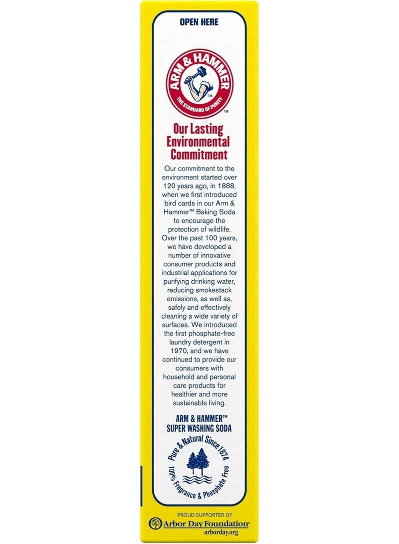 ARM & HAMMER Super Washing Soda Household Cleaner and Laundry Booster, 55 oz Box - Image 4