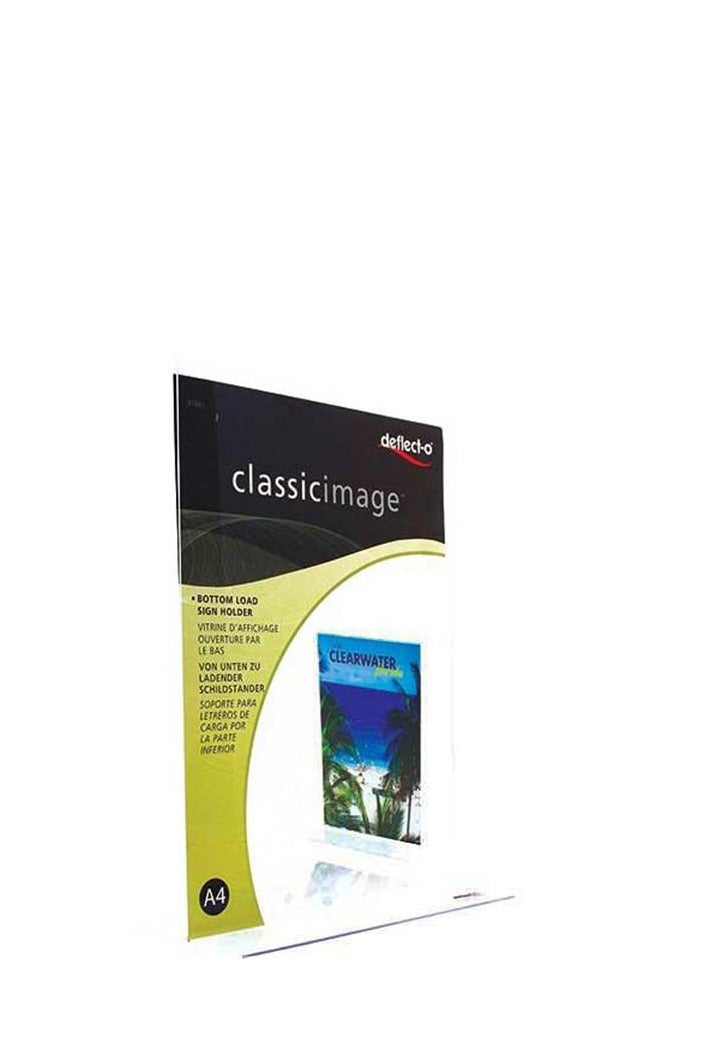 Classic Image Stand-up Sign Holder (T-style) A4Table Top