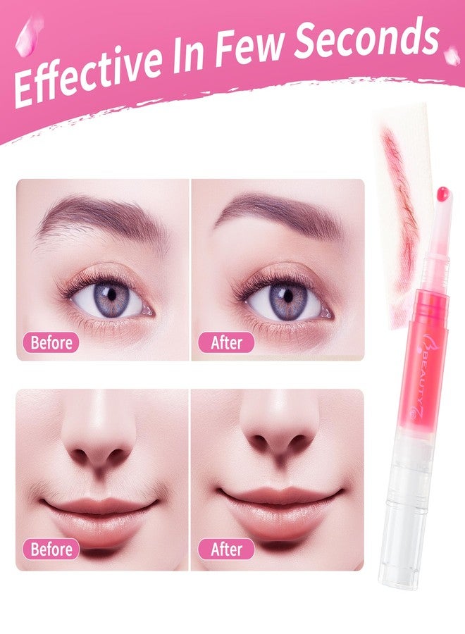 Beauty7 مجموعة شمع الحواجب اللاصق Beauty7، مجموعة إزالة الشعر من الوجه، إزالة الشعر من الشفة العليا والخدين والذقن، مجموعة تشكيل الحواجب بالشمع، شرائح الشمع لجميع أنواع البشرة للنساء - Image 5
