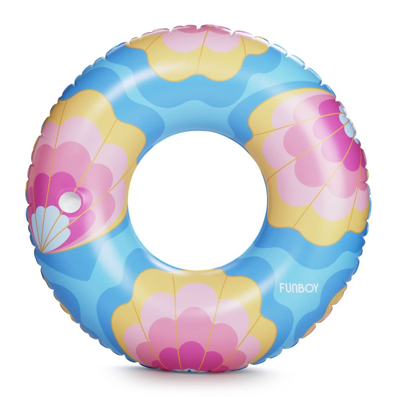 FUNBOY Giant Inflatable Mermaid Shells Tube Float Donut Style Pool Float Luxury Raft for Summer Pool Parties and Entertainment Large - Image 2