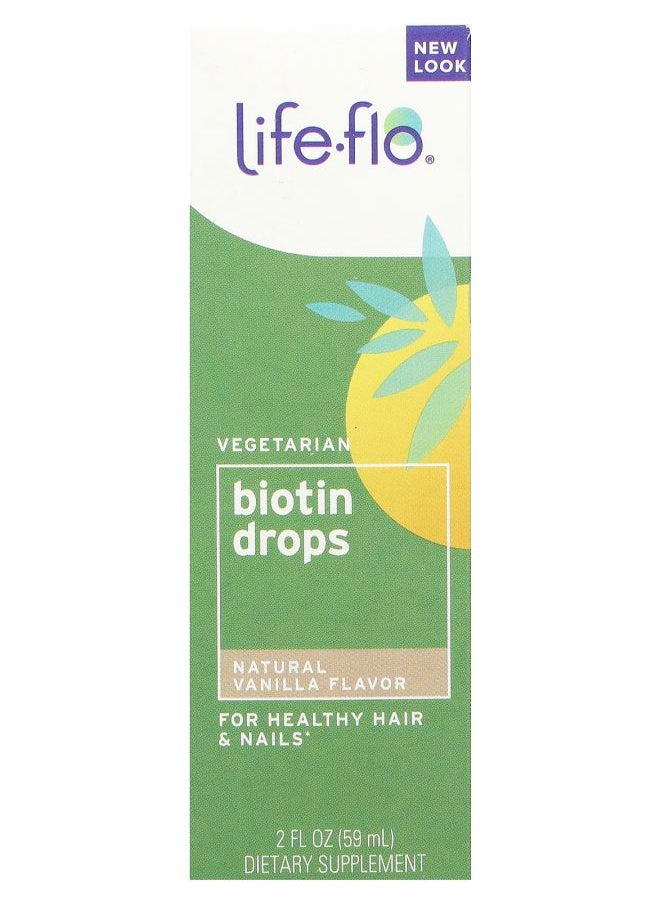 Life-flo - Biotin Drops Natural Vanilla  2 fl oz (59 ml) - Image 1
