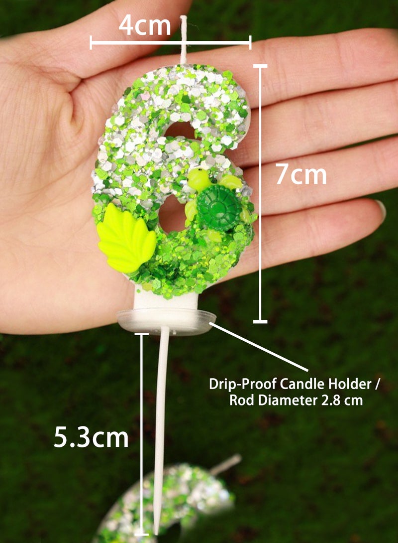 Number Birthday Candle, Green Number Cake Candles for Birthday, Weddings, Anniversaries, Theme Party Decorations 7cm (Number 1)