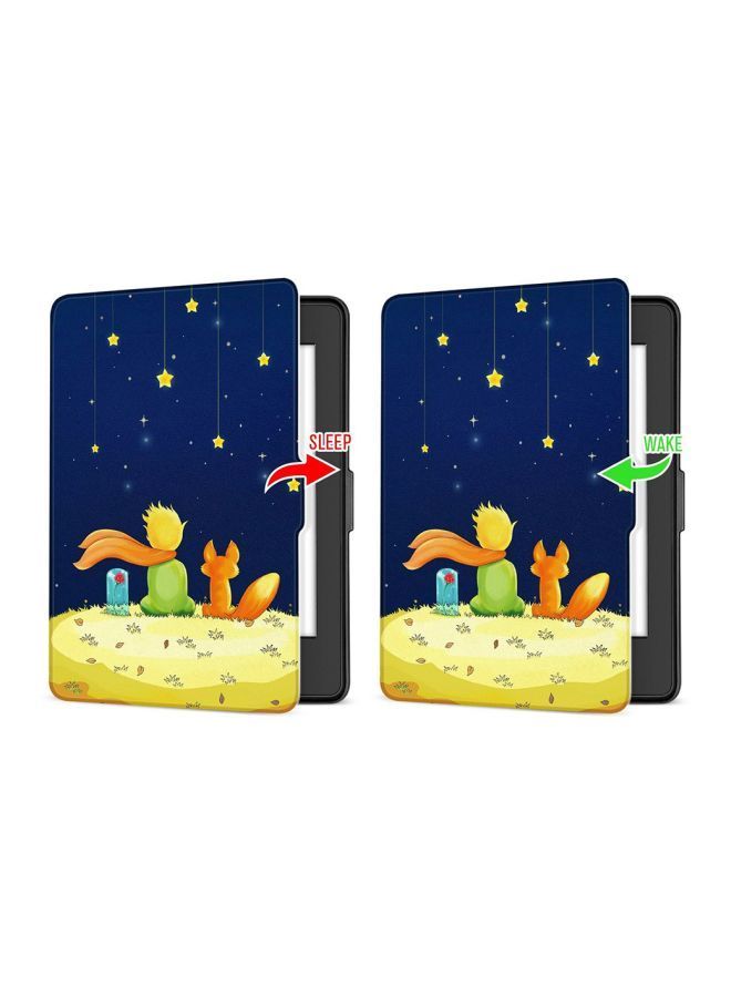 NIBEMINENT Plum Little Prince Printed Protective Folio Cover For Kindle Paperwhite Blue/Yellow/Brown  - Image 2
