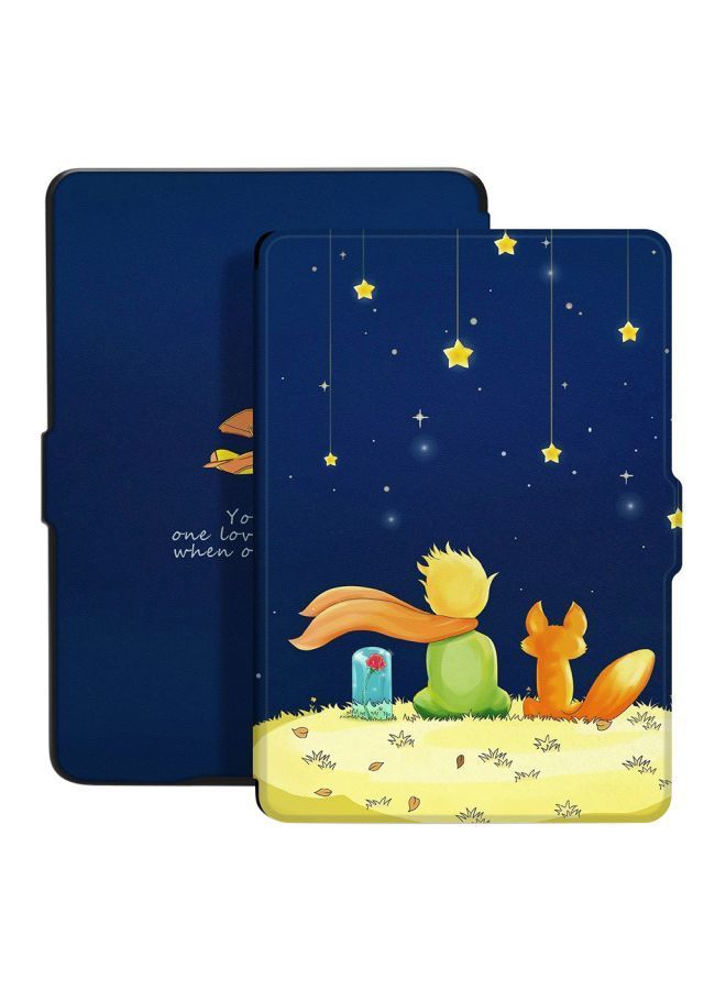 NIBEMINENT Plum Little Prince Printed Protective Folio Cover For Kindle Paperwhite Blue/Yellow/Brown  - Image 1