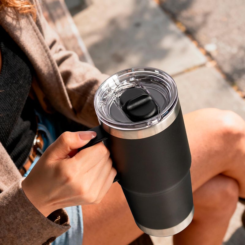 Soledea 20 oz Stronghold Replacement Screw Top Lid for YETI Rambler Travel Mug - Threaded, Spill-Proof, Straw-Friendly (Fits 20 oz YETI Rambler Travel Mugs Only) - Image 2