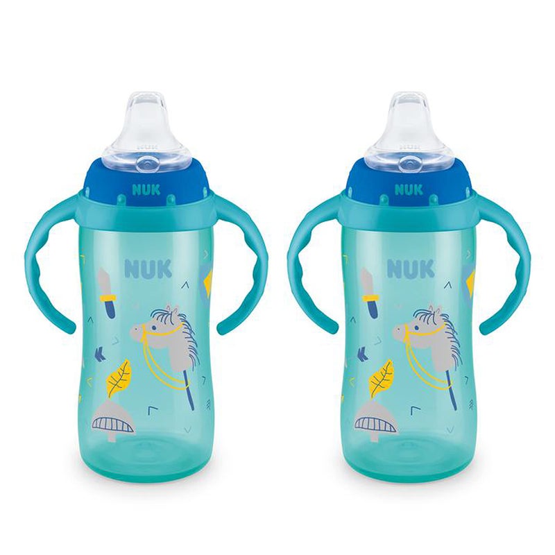 NUK NUK Learner Cup 10 oz 2 Pack 8 Months BPA Free Spill Proof Sippy Cup