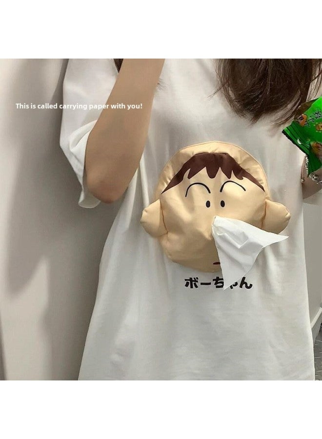 A Dai Paper Short Sleeve A Clothes With Paper T-shirt Crayon Shin Top Creative Summer Couple Clothes For Men And Women-Specifications:Dumb Paper Short-sleeved One-piece Set-3xl (recommended 90-100kg ) - Image 2