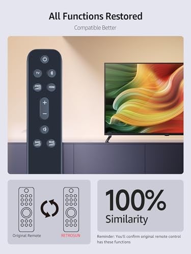 RETROSUN New Replacement Soundbar Remote Control for JBL 91 Bar Channel Sound Bar Speaker System JBLBAR913DBLKAM - Image 3