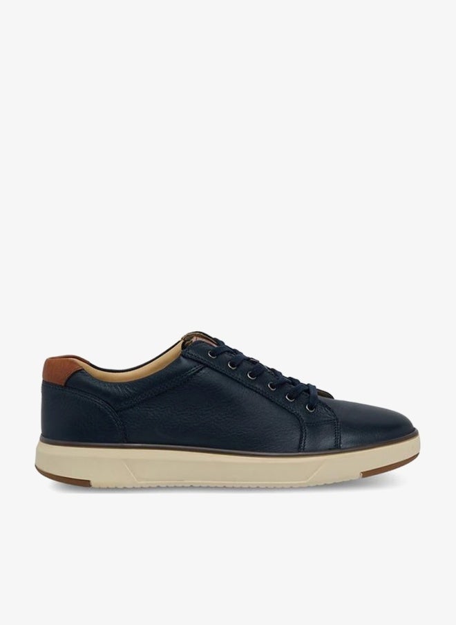 DUCHINI Men Leather Lace-Up Ankle Sneakers - Image 1