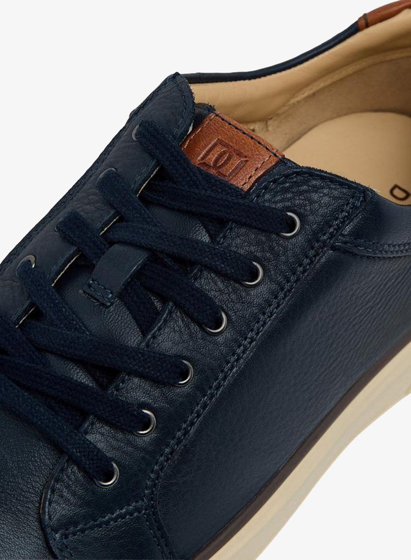 DUCHINI Men Leather Lace-Up Ankle Sneakers - Image 4