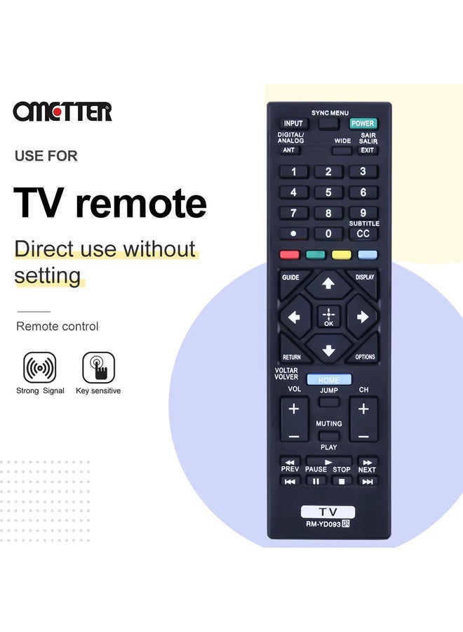 OMETTER New RM-YD093 RM-YD092 Suitable for Sony TV Remote Control Niversal KDL-32R435B 32R425B KDL-32R429B - Image 5