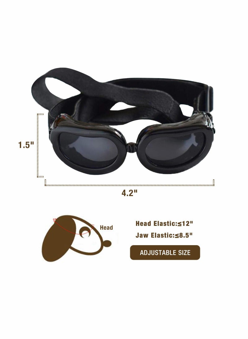 UV Protection Small Dog Sunglasses Windproof Snowproof Pet Goggles for Puppies and Cats Eye Safety - Image 5