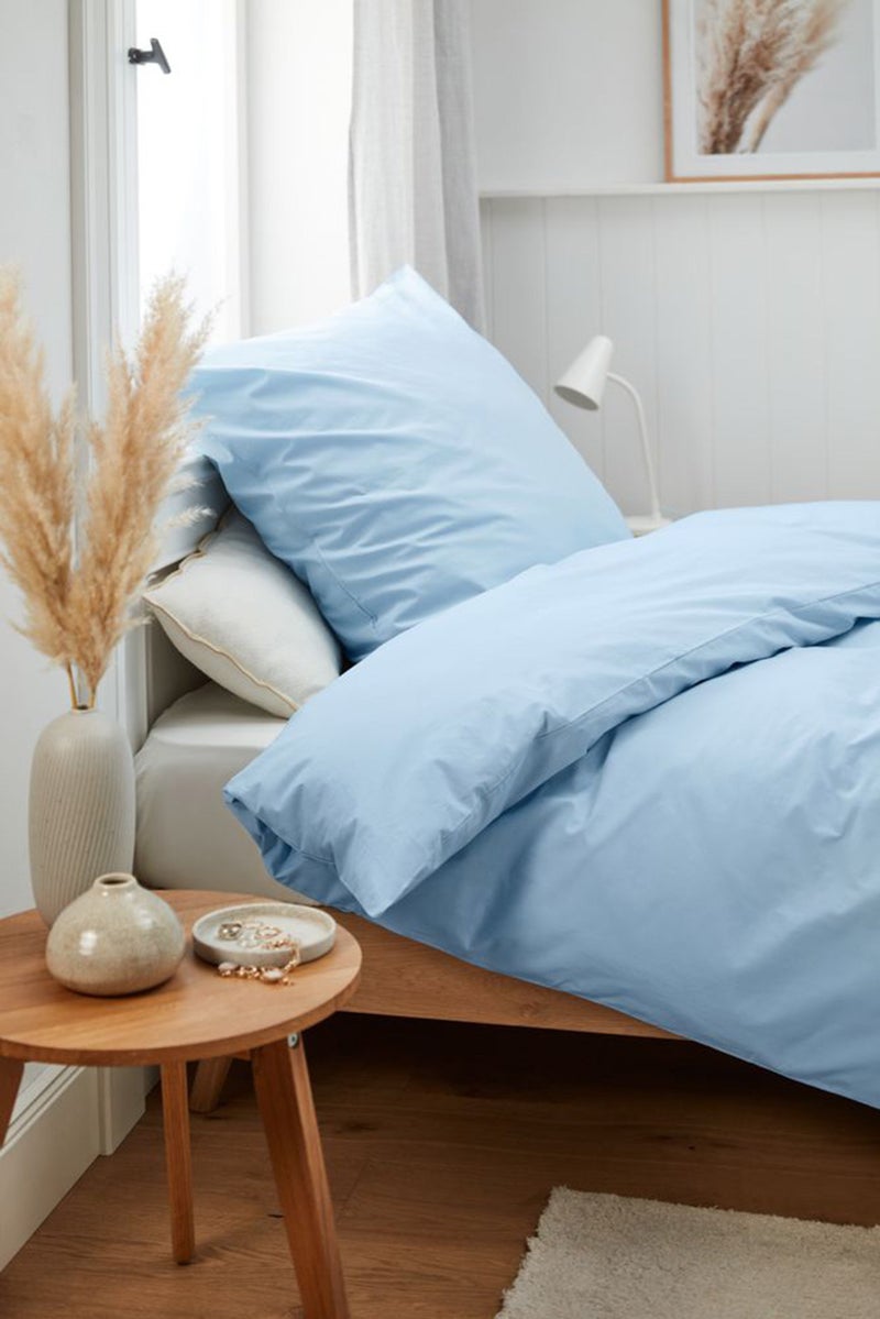 Tchibo Percale Duvet Set 140 x 200 cm, Blue  - Image 1