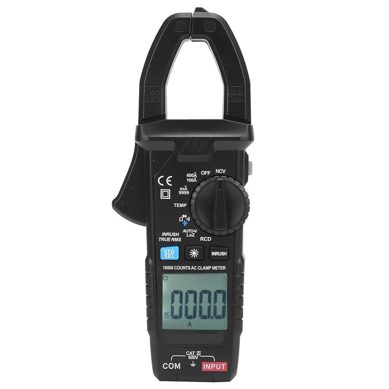 مقياس المشبك الرقمي CM83C 600A/600V، جهاز اختبار الجهد والتيار الفعال الحقيقي، مقياس متعدد بشاشة LCD للكهربائيين - Image 5