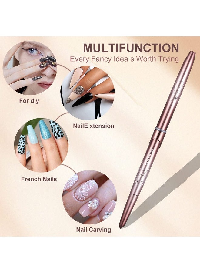 KEMEISI Acrylic Nail Brush Size 8Kemeisi 100% Pure Kolinsky Nail Art Brushes Sturdy Handle Oval Shaped Acrylic Powder Nail Design Tools For Professional Manicure Diy Home Salon (Brown Gradient)  - Image 3