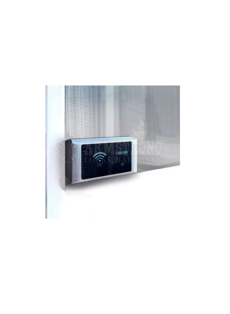 Armstrong "ARMSTRONG" SMART DIGITAL LOCK FOR GLASS CABINET SINGLE DOOR MATT CHROME OPERATES WITH CARD (RFID) - Image 2