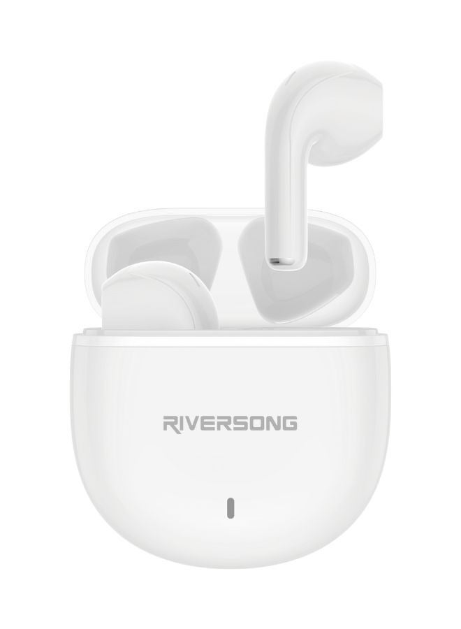 RIVERSONG Airfly L11 True Wireless Stereo Earbuds with ENC Clear Call, AI Voice Assistant, 30H Playtime, IPX5 Sweatproof, Stereo Sound Quality, White - Image 1