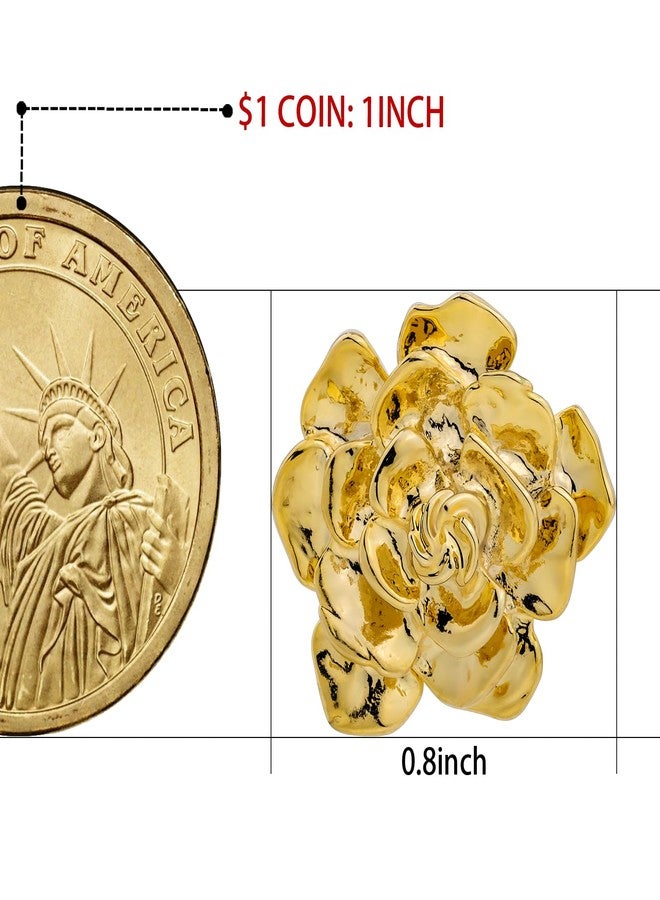 HAWSON 14K Gold Tone lapel Pins Brooch for Men Suit, Metal Flower Brooch Pins for Women, Mens Suit Accessories on Wedding Birthday Anniversary Father's Day., Metal, no gemstone - Image 5