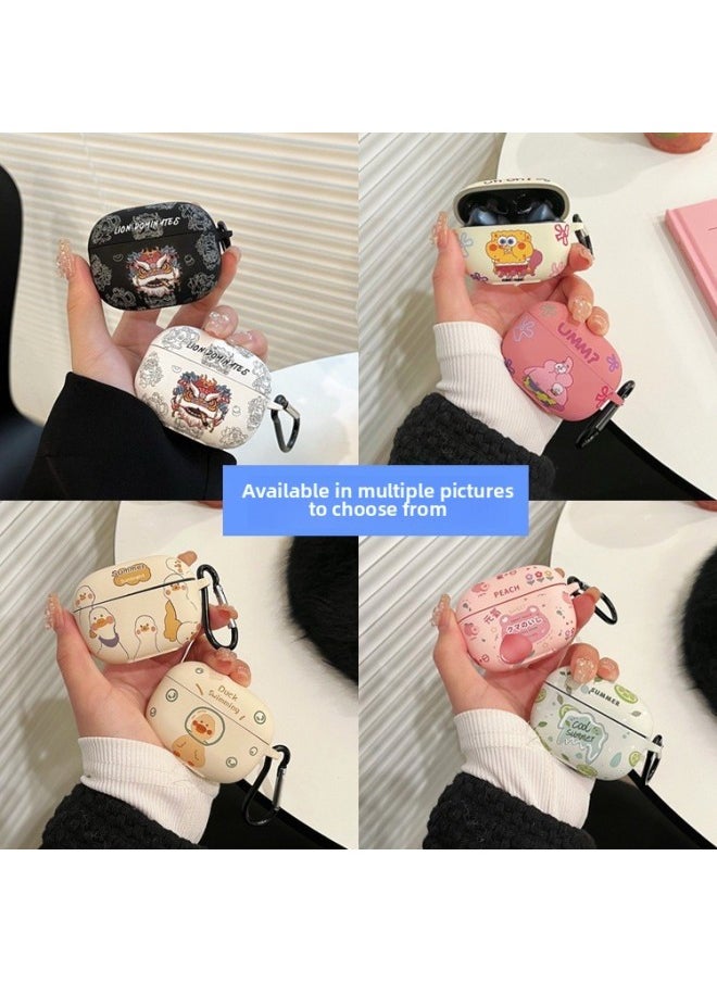 Generic - Applicable VIVO TWS3Pro/3E Wireless Bluetooth Headset Protective Case Cartoon Soft Case TWS4 Headset Case-Color:Silicone Soft Shell-wave Painter-Model:Vivo Tws 3pro (protective Case) - Image 1