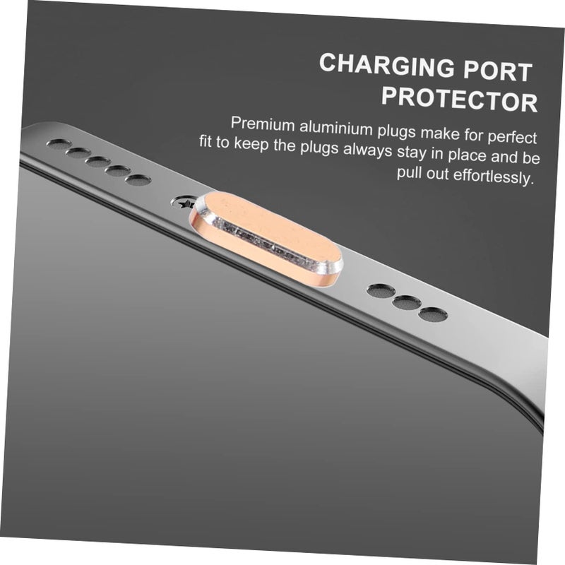 مجموعة سدادات غبار الألومنيوم الأسود غير اللامع من 4 قطع لمنافذ شحن USB والديكور - Image 3