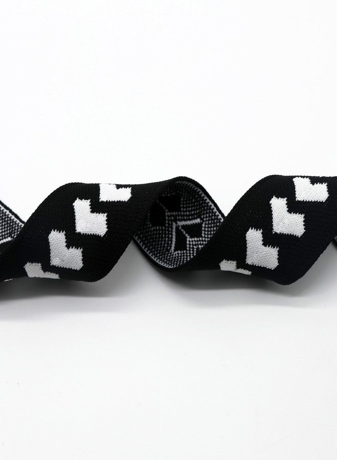 WSDMAVIS 5 Yards Polycotton Webbing 1.5 inch Black Jacquard Webbing for Webbing Bag Handles Tote Bag Webbing Fabric Tape - Image 4
