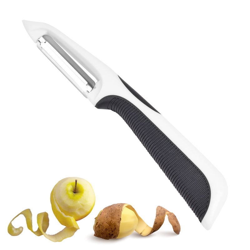 Sufang Potato Peeler Stainless Steel Rotary Peeler for Kitchen Vegetable Fruit Peeler Suitable for Vegetable Fruits White