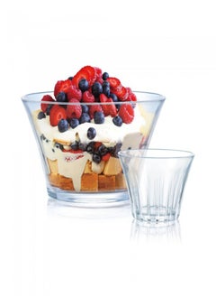 Luminarc Khashaf set of 7 pieces of decorative glass bowls, a large bowl, size 23 cl + 6 small bowls, size 10 cl, made in the UAE 