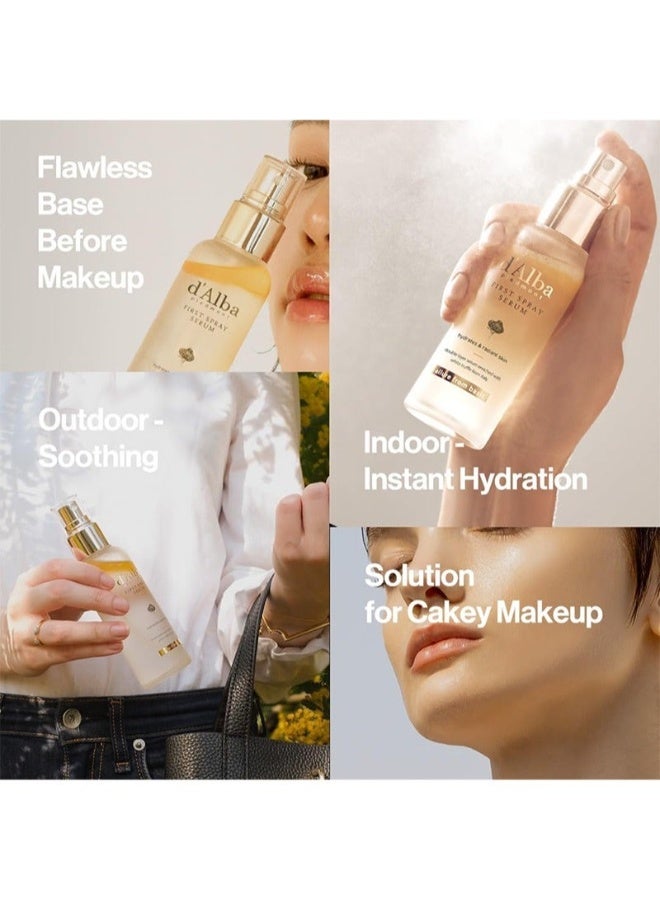 D'alba Piedmont Italian White Vegan Face Moisturizing Duo - Moisturizing Glossing Face Spray Serum + Truffle Waterfull Tone-up Sunscreen,Tinted Moisturizer with SPF 50+ PA++++ - Image 4