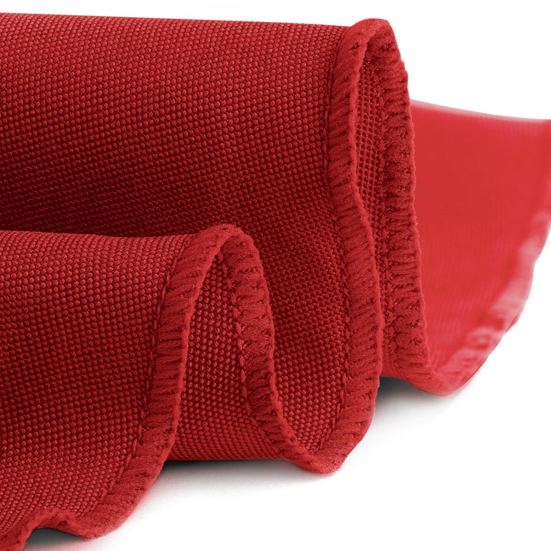 Gee Di Moda Round Tablecloth - 90 Inch Red Round Table Cloth for 30 to 60 Inch Round Tables - Heavy Duty Washable Fabric - for Buffet Table  Holiday Party  Dinner  Wedding & Baby Shower - Image 3