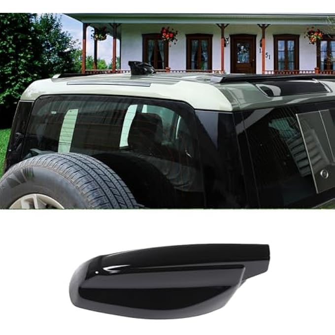 rayihni Antenna Cover Compatible with Land Rover Defender 90 110 130 2020 2021 2022 2023 2024 2025 Accessories, Automotive Top Roof Signal Base Cover, Piano Black - Image 1