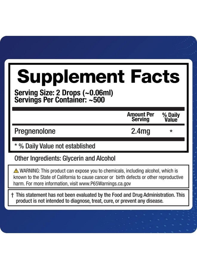 BioMatrix Pregnenolone Supplement, Sublingual Micronized Liquid for Memory, Mood, Brain Health | 3X Better Absorption Than Capsules (30 ml) - 30-60 Day Supply - Image 3