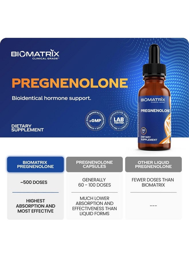 BioMatrix Pregnenolone Supplement, Sublingual Micronized Liquid for Memory, Mood, Brain Health | 3X Better Absorption Than Capsules (30 ml) - 30-60 Day Supply - Image 4