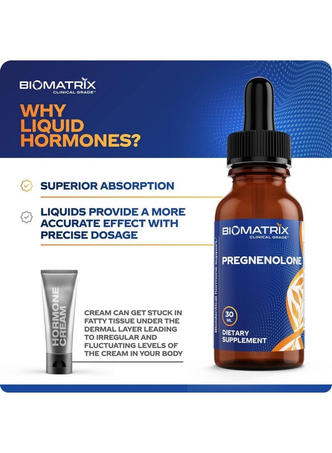 BioMatrix Pregnenolone Supplement, Sublingual Micronized Liquid for Memory, Mood, Brain Health | 3X Better Absorption Than Capsules (30 ml) - 30-60 Day Supply - Image 5
