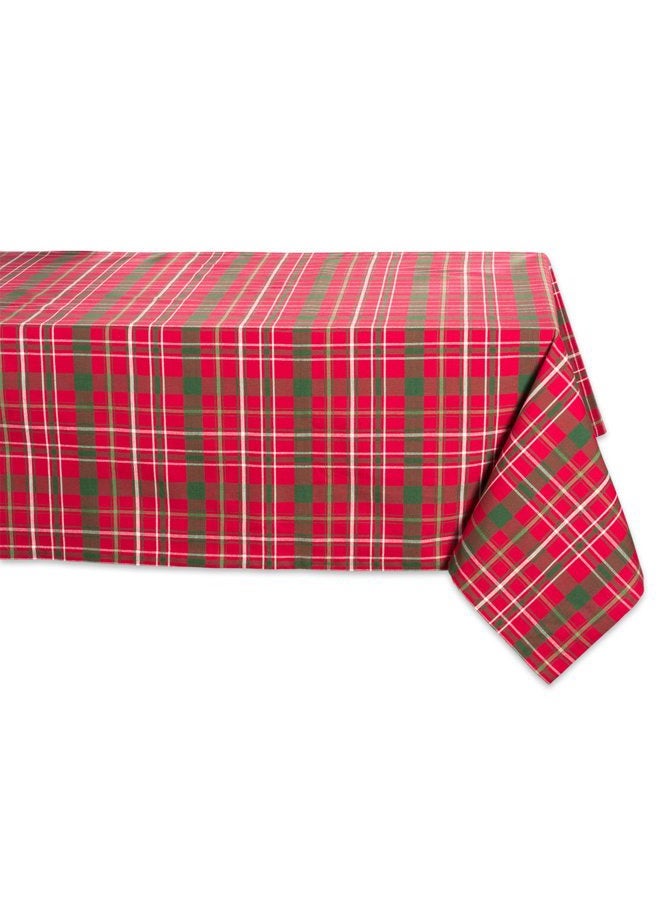 DII Tartan Holly Plaid Square Tablecloth, 100% Cotton with 1/2" Hem for Holiday, Family Gatherings, & Christmas Dinner (52x52" - Seats 4) - Image 1