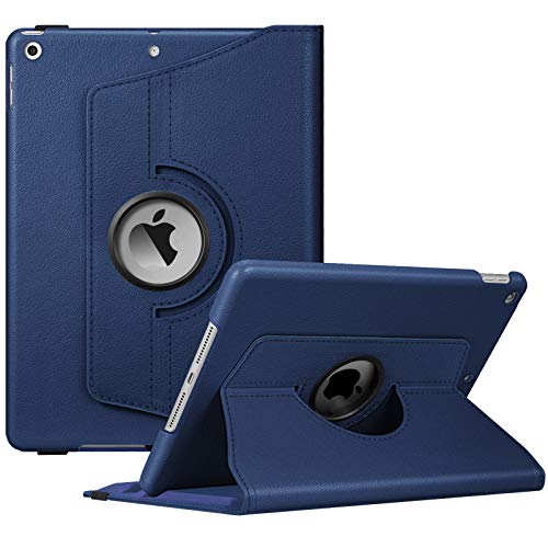 Fintie Rotating Case for iPad 9th Generation (2021) / 8th Generation (2020) / 7th Gen (2019) 10.2 Inch - 360 Degree Rotating Stand Cover with Pencil Holder, Auto Wake Sleep, Navy - Image 1