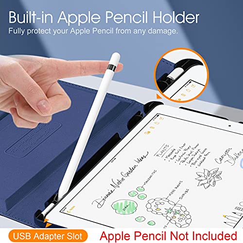 Fintie Rotating Case for iPad 9th Generation (2021) / 8th Generation (2020) / 7th Gen (2019) 10.2 Inch - 360 Degree Rotating Stand Cover with Pencil Holder, Auto Wake Sleep, Navy - Image 4