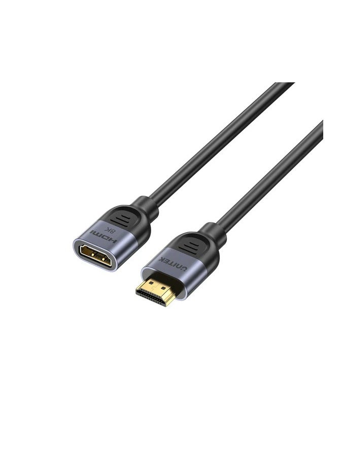 UNITEK HDMI 2.1  Male to Female HDMI Extension Cable, HDMI2.1 8K 60Hz, HDMI Extender Male to Female Adapter Cable compatible with HD Television, TV Stick, Streaming media players, Blue-ray DVD player, Gaming Consoles, Satellite Box, AV receivers, TV Box, Boxee, Xbox360, Xbox One S, PS5, PS4, PS3, PSVR, Nintendo Wii U, Oculus Rift VR headset, windows 10 PC stick, wall-mounted TV, HDMI Selector Box, PC, etc  - Image 1