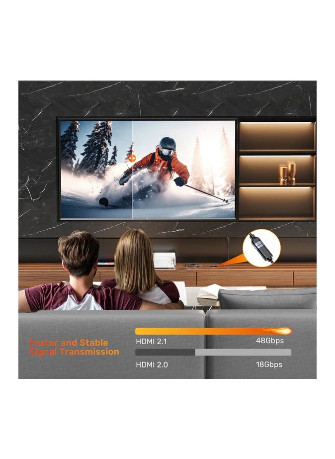 UNITEK HDMI 2.1  Male to Female HDMI Extension Cable, HDMI2.1 8K 60Hz, HDMI Extender Male to Female Adapter Cable compatible with HD Television, TV Stick, Streaming media players, Blue-ray DVD player, Gaming Consoles, Satellite Box, AV receivers, TV Box, Boxee, Xbox360, Xbox One S, PS5, PS4, PS3, PSVR, Nintendo Wii U, Oculus Rift VR headset, windows 10 PC stick, wall-mounted TV, HDMI Selector Box, PC, etc  - Image 5