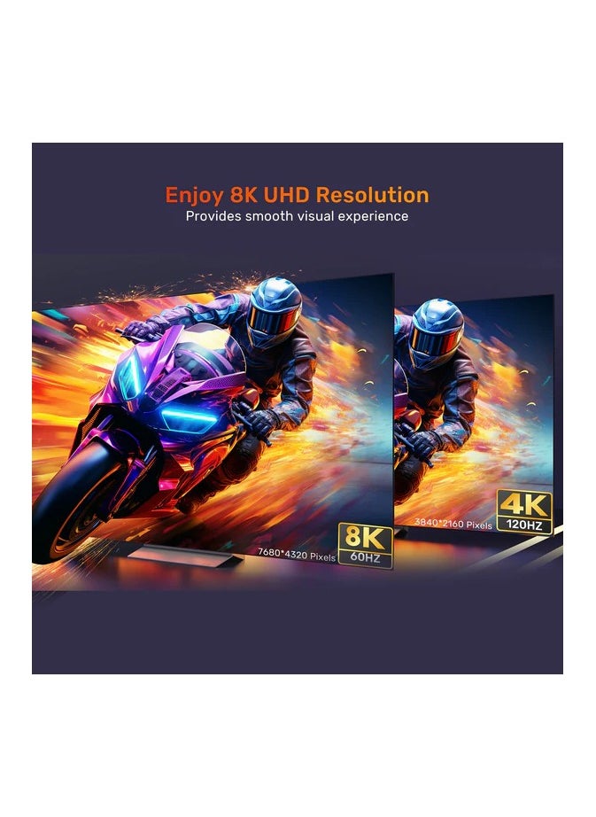 UNITEK HDMI 2.1  Male to Female HDMI Extension Cable, HDMI2.1 8K 60Hz, HDMI Extender Male to Female Adapter Cable compatible with HD Television, TV Stick, Streaming media players, Blue-ray DVD player, Gaming Consoles, Satellite Box, AV receivers, TV Box, Boxee, Xbox360, Xbox One S, PS5, PS4, PS3, PSVR, Nintendo Wii U, Oculus Rift VR headset, windows 10 PC stick, wall-mounted TV, HDMI Selector Box, PC, etc  - Image 3