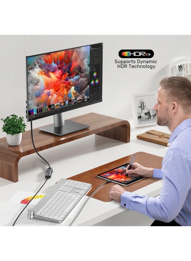 UNITEK كابل تمديد HDMI 2.1 ذكر إلى أنثى، HDMI2.1 8K 60Hz، محول كابل تمديد HDMI ذكر إلى أنثى متوافق مع التلفزيون عالي الدقة، عصا التلفاز، مشغلات الوسائط المتدفقة، مشغل DVD بلو راي، وحدات التحكم في الألعاب، صندوق الأقمار الصناعية، مستقبلات AV، صندوق التلفاز، Boxee، Xbox360، Xbox One S، PS5، PS4، PS3، PSVR، نينتندو وي يو، نظارات Oculus Rift VR، عصا الكمبيوتر ويندوز 10، التلفاز المثبت على الحائط، صندوق اختيار HDMI، الكمبيوتر، إلخ. - Image 4
