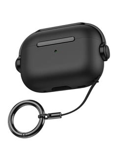for Apple Airpods 4th Generation Case Cover(2024), Shock-Proof Protective TPU Case with Keychain Cpatible with Airpods 4 case for Wen,Men (Black)