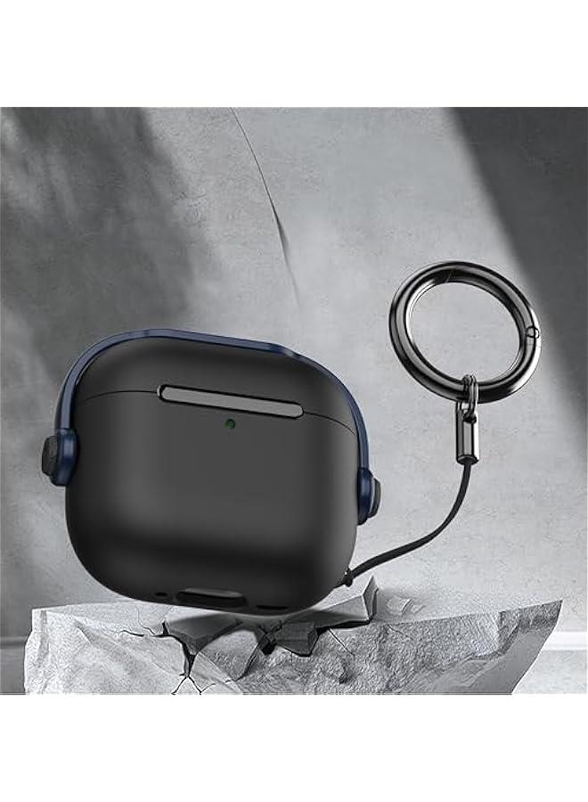 Generic - for Apple Airpods 4th Generation Case Cover(2024), Shock-Proof Protective TPU Case with Keychain Cpatible with Airpods 4 case for Wen,Men (Black) - Image 1