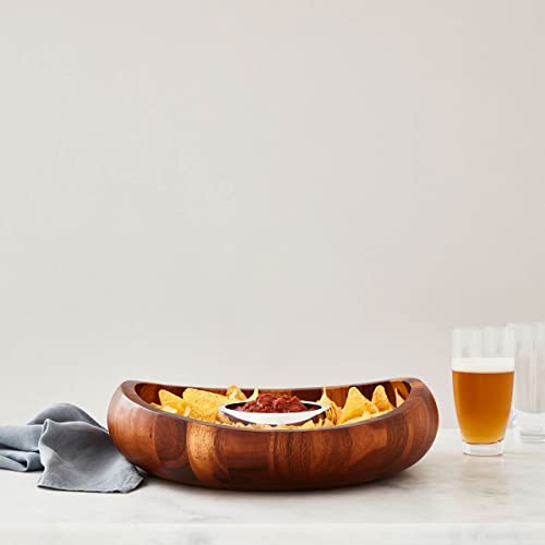 Nambe Butterfly Collection Chip and Dip Serving Tray and Bowl | 2Piece Set | Metal Dip Bowl for Salsa and Guacamole | Large Party Platter for Vegetables, Snacks, or Chips | 16Inch - Image 2