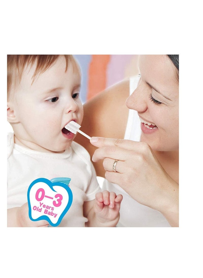 SYOSI Baby Toothbrush Baby Teeth Cleaning Newborn Baby Tongue Cleaner with Paper Handle, Infant Toothbrush Disposable for Tongue, Mouth, Teeth, Gums Dental Care for 0-36 Month Baby 20 Pcs - Image 3