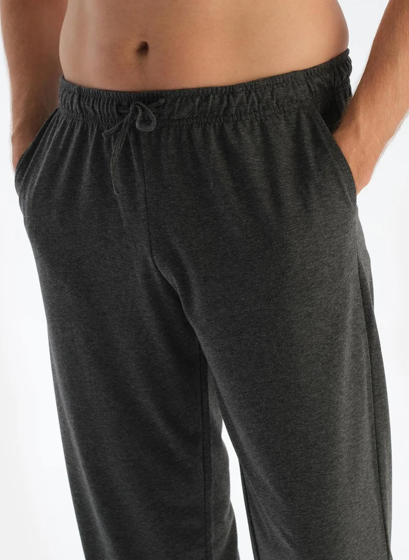 داجي T-shirt & Trousers Pajama Set Crew Neck Supreme Mid Rise Sleepwear