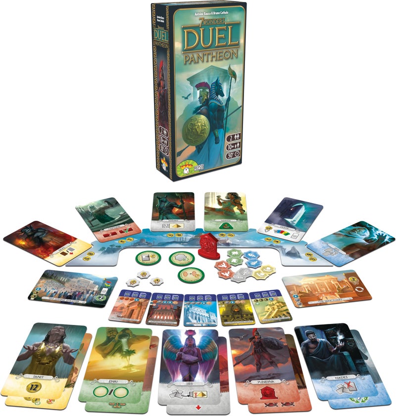 Asmodee 7 Wonders Duel Pantheon Board Game Expansion - Intense Two-Player Battles in The Ancient World, Strategy Game for Kids and Adults, Ages 10+, 2 Players, 30 Minute Playtime - Image 2